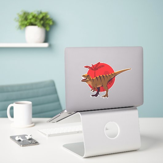 Dinosaur Vinyl Stickers Aufkleber (Laptop auf Schreibtisch)