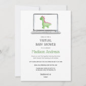 Dinosaur Virtual Baby Dusche Einladung (Vorderseite)