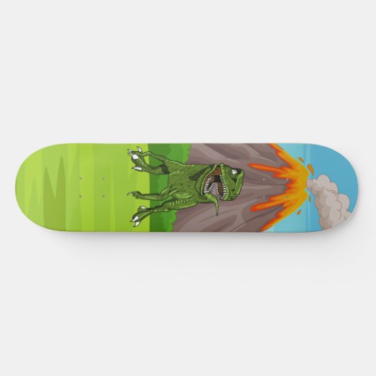 Dinosaur Vulkan Vorhistorische Zeit Skateboard (Horizontal)