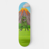 Dinosaur Vulkan Vorhistorische Zeit Skateboard (Vorderseite)