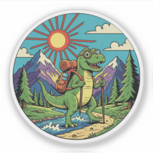 Dinosaur-Wanderabenteuer - Dino-Trekking Aufkleber