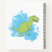 Dinosaur Watercolor Background Kids Sketchbook Notizblock (Rückseite)