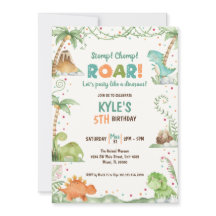 Dinosaur Watercolor Geburtstag