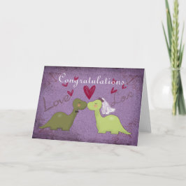 Dinosaur Wedding Card Karte