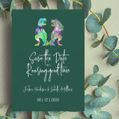 Dinosaur Wedding Funny T-Rex Bride und Groom Save The Date
