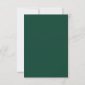 Dinosaur Wedding Green Reply RSVP Karte (Rückseite)