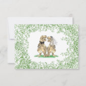 Dinosaur Wedding Reply QR-Code RSVP Karte (Rückseite)