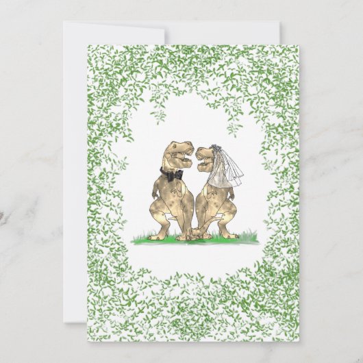 Dinosaur Wedding Save The Date (Rückseite)