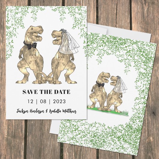 Dinosaur Wedding Save The Date