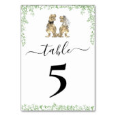 Dinosaur Wedding Table Number Tischnummer (Rückseite)
