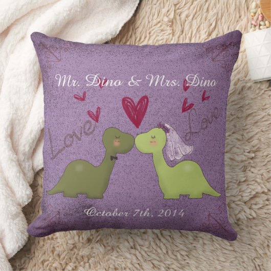 Dinosaur Wedding Throw Kissen (Decke)