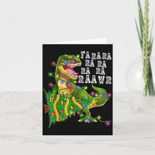 Dinosaur Weihnachten Fa Ra Rawr Baum Rex Jungen Xm Karte