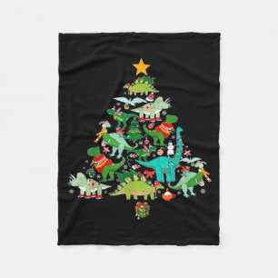 Dinosaur Weihnachten Lustiger Dino Feiertag Jungen Fleecedecke