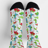 Dinosaur Weihnachten Socken (Oben)