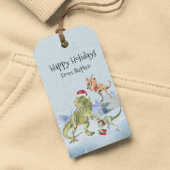 Dinosaur Weihnachts Tyrannosaur Raptor Personalisi Geschenkanhänger