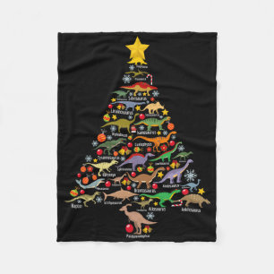 Dinosaur-Weihnachtsbaum Dino Trex Paläontologe X Fleecedecke