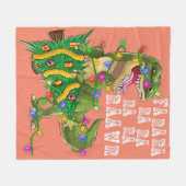 Dinosaur Weihnachtsbaum Rex Men Boys Kinder Fleecedecke (Vorderseite (Horizontal))