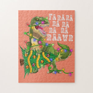 Dinosaur Weihnachtsbaum Rex Men Boys Kinder Puzzle