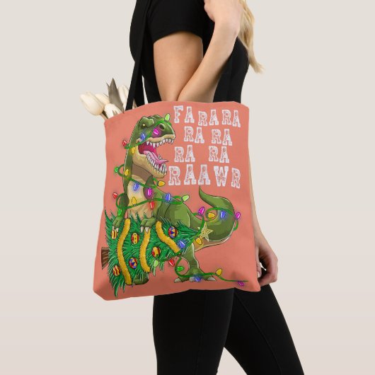 Dinosaur Weihnachtsbaum Rex Men Boys Kinder Tasche (Von Nahem)