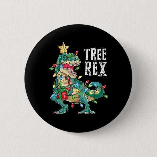 Dinosaur Weihnachtsbaum Rex Pajamas Men Boys Xmas Button (Vorderseite)