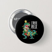 Dinosaur Weihnachtsbaum Rex Pajamas Men Boys Xmas Button (Vorne & Hinten)