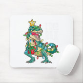 Dinosaur Weihnachtsbaum Rex Pajamas Men Boys Xmas Mousepad (Mit Mouse)