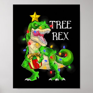 Dinosaur Weihnachtsbaum Rex Pajamas Men Boys Xmas Poster