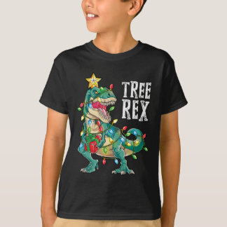 Dinosaur Weihnachtsbaum Rex Pajamas Men Boys Xmas T-Shirt