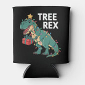 Dinosaur Weihnachtsbaum Rex Pajamas Xmas Lights Dosenkühler (Vorderseite)