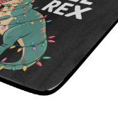 Dinosaur Weihnachtsbaum Rex Pajamas Xmas Lights Schneidebrett (Ecke)