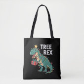 Dinosaur Weihnachtsbaum Rex Pajamas Xmas Lights Tasche (Vorderseite)