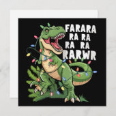 Dinosaur Weihnachtsbaum Rex Weihnachtsgeschenke Feiertagskarte (Vorne/Hinten)