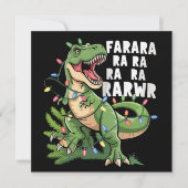 Dinosaur Weihnachtsbaum Rex Weihnachtsgeschenke Feiertagskarte (Vorderseite)