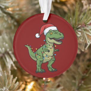 Dinosaur-Weihnachtslichter Festive Dino-Feierlaune Ornament
