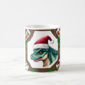 Dinosaur Weihnachtsmann Hut Kunst Kaffeetasse (Mittel)