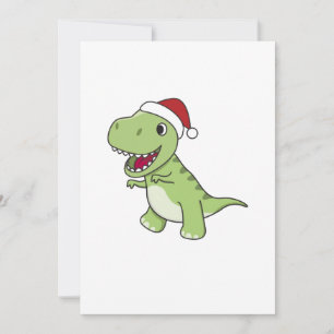 Dinosaur Weihnachtsschnee Winter T-Rex Dino Adult  Feiertagskarte