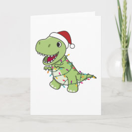 Dinosaur Weihnachtsschnee Winter T-Rex Dino Karte
