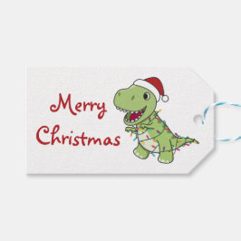 Dinosaur Weihnachtsschnee Winter T-Rex Dino Trucke Geschenkanhänger