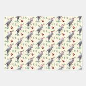 Dinosaur Weihnachtswrapping Paper Sheets Geschenkpapier Set (Vorderseite 2)