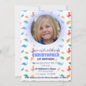 Dinosaur Whimsical Geburtstagseinladung Einladung (Vorderseite)