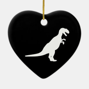 Dinosaur White Keramikornament