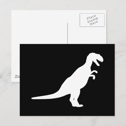 Dinosaur White Postkarte (Vorne/Hinten)