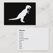 Dinosaur White Visitenkarte (Vorne/Hinten)