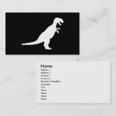 Dinosaur White Visitenkarte (Vorne/Hinten)