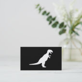 Dinosaur White Visitenkarte (Stehend Vorderseite)
