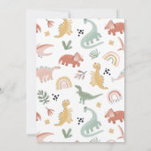 Dinosaur Wild 1. Geburtstags-Party Einladung (Rückseite)