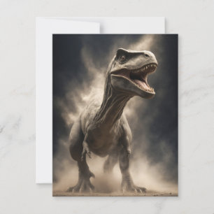Dinosaur Wild Animal Elegante Dramatisches Porträt Mitteilungskarte