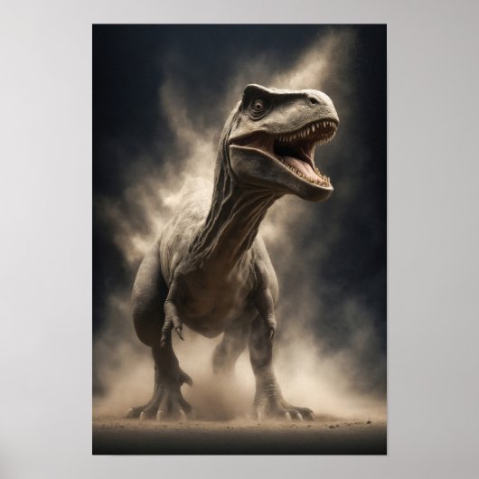 Dinosaur Wild Animal Elegante Dramatisches Porträt Poster (Vorne)