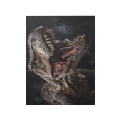 Dinosaur Wild Beast Portrait Fierce Power Notizblock (Rotiert)