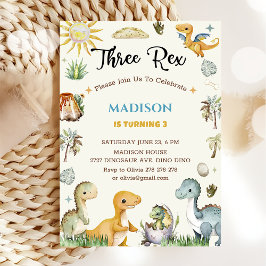 Dinosaur Wild One Boy Einladung
